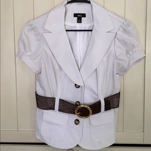 White Belted Blazer